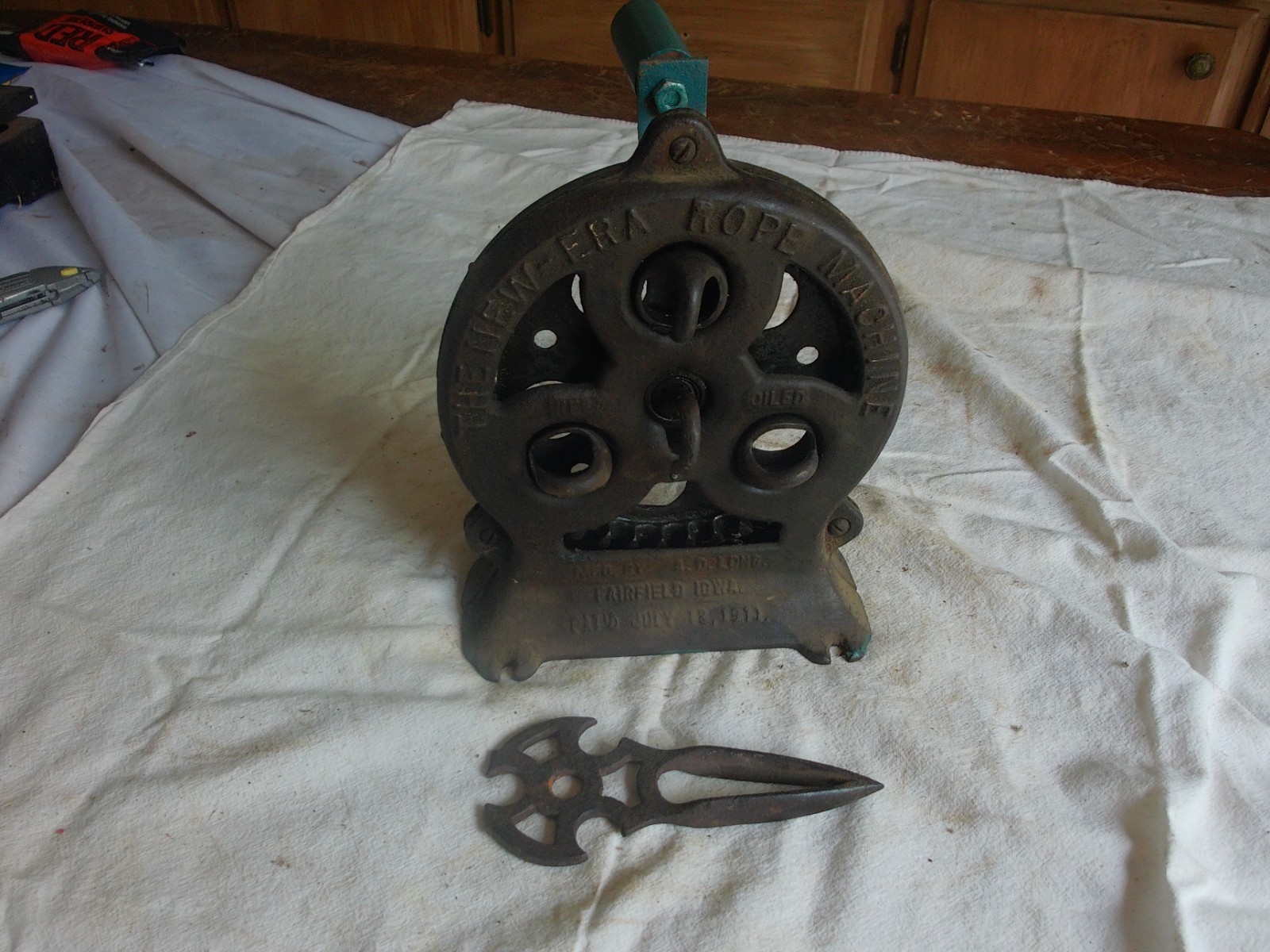 Antique New Era Rope Machine Maker with Tool Patent 1911 Lot 26-30-150