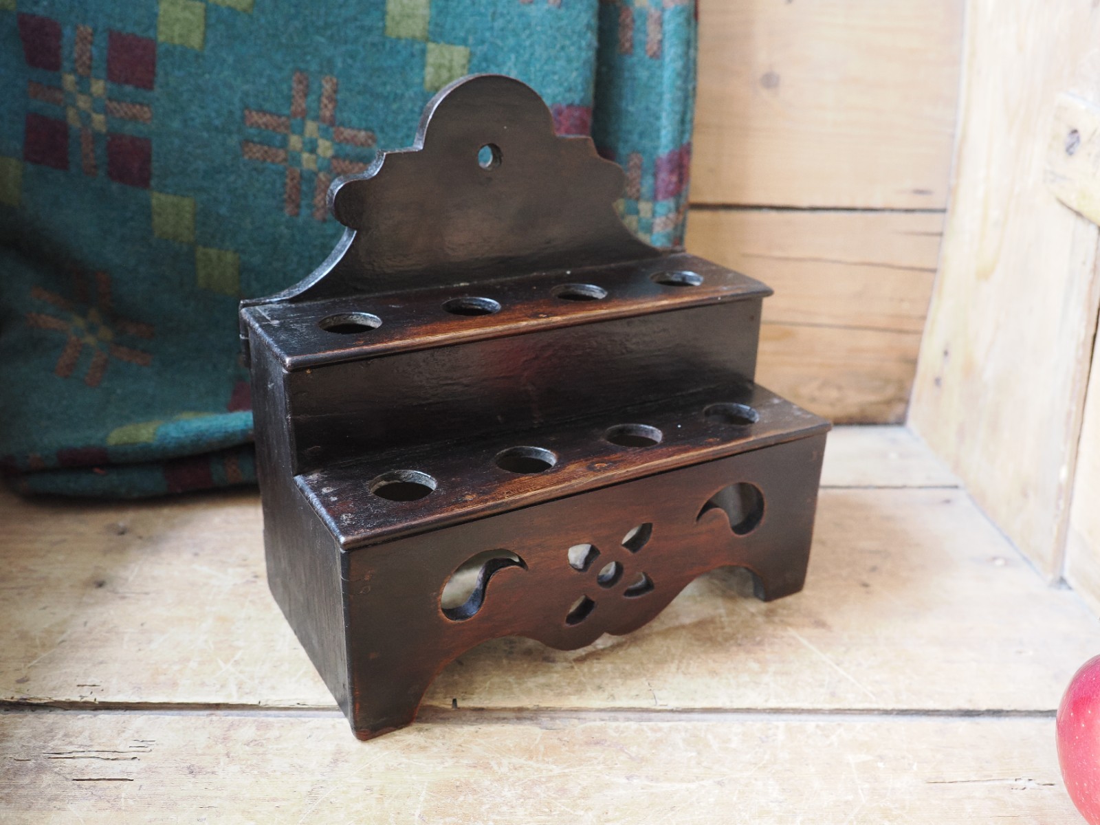 A Very Rare Tiny Welsh Spoon Rack Treen (Spoons NOT included)