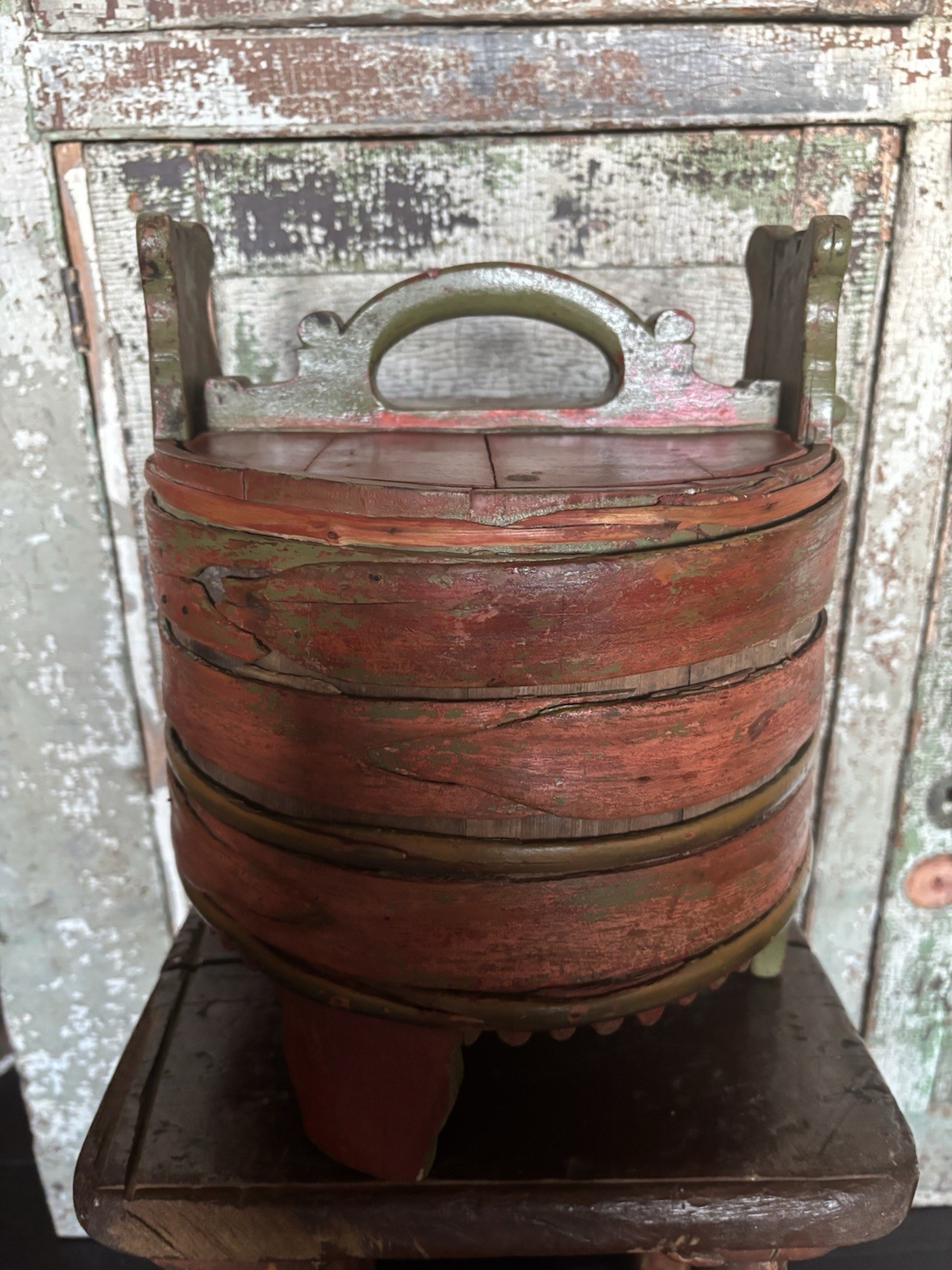 antique scandinavian Porridge Box
