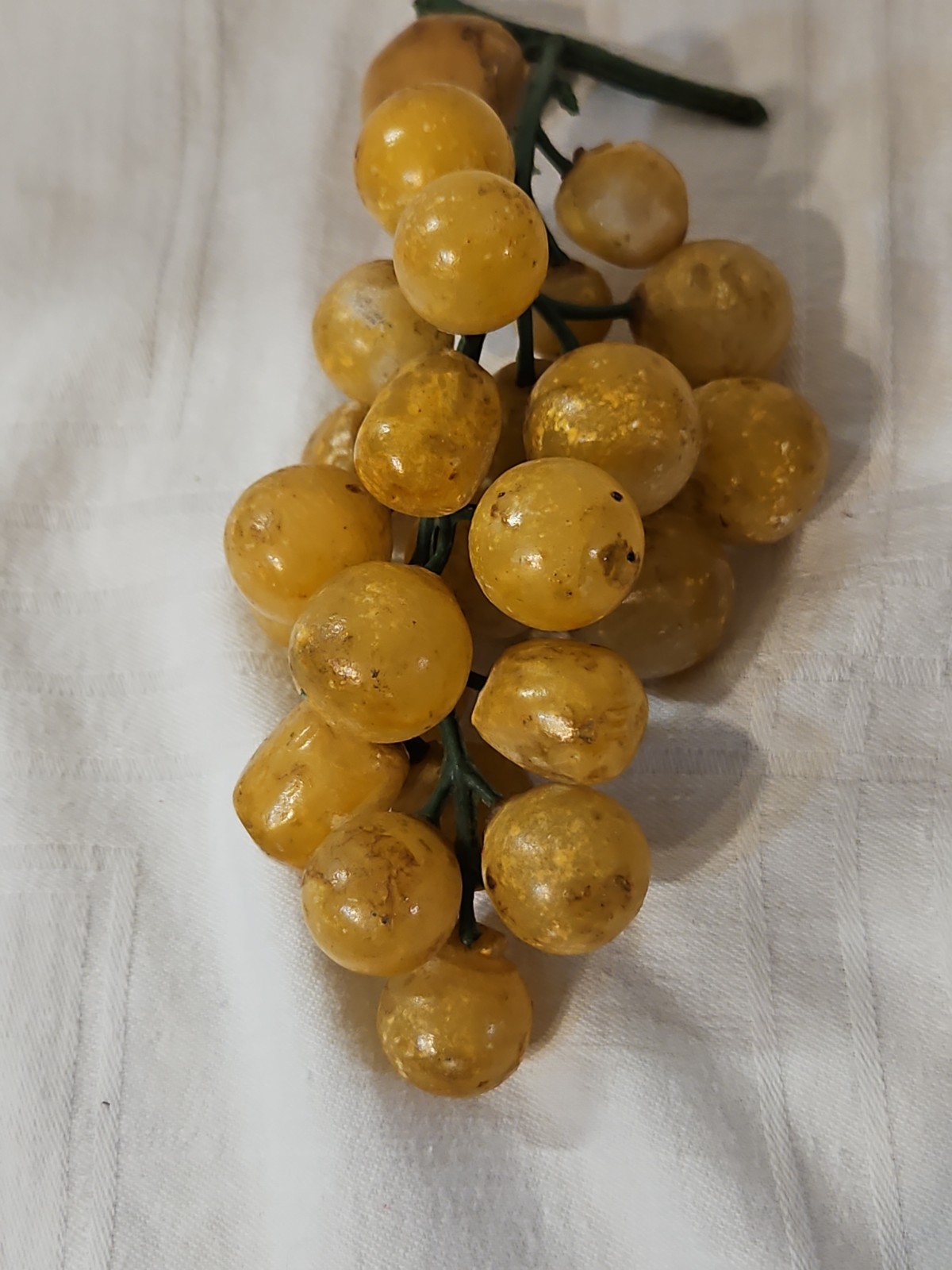 Vintage Italian Alabaster Stone Fruit Golden Grapes. Grapes ONLY