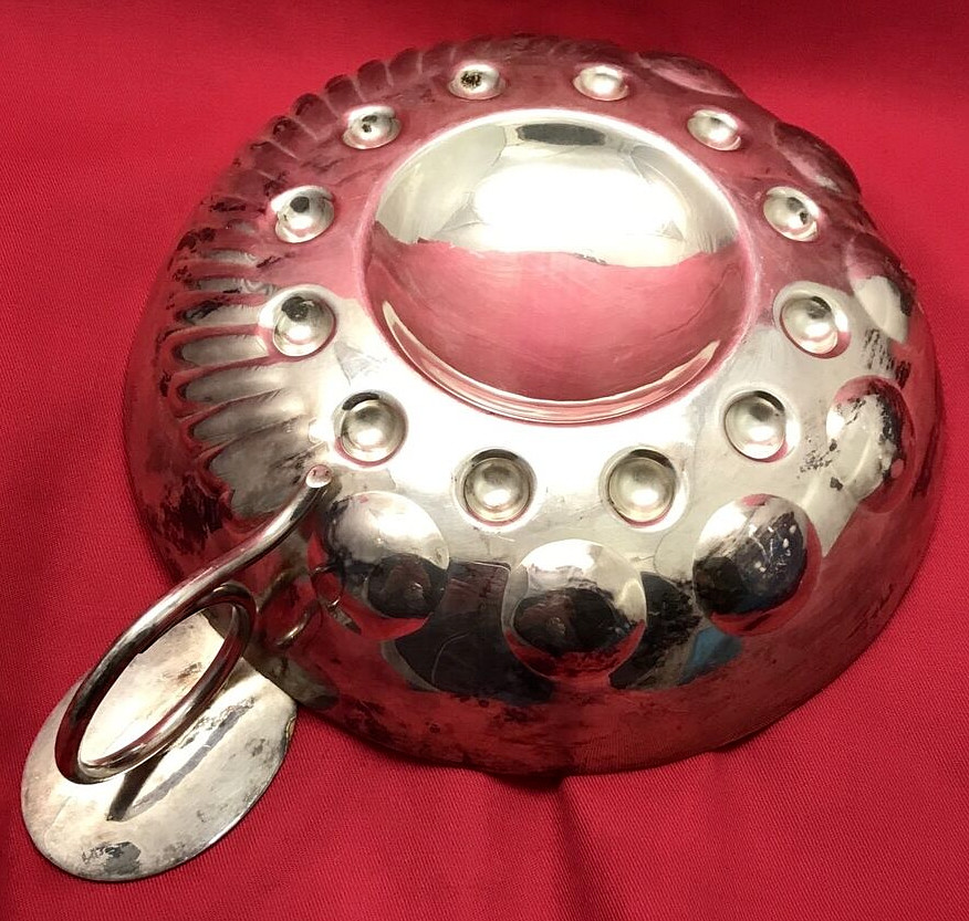 Large 8″ Silverplated Wine Taster Cup Bowl Sommelier TASTEVIN