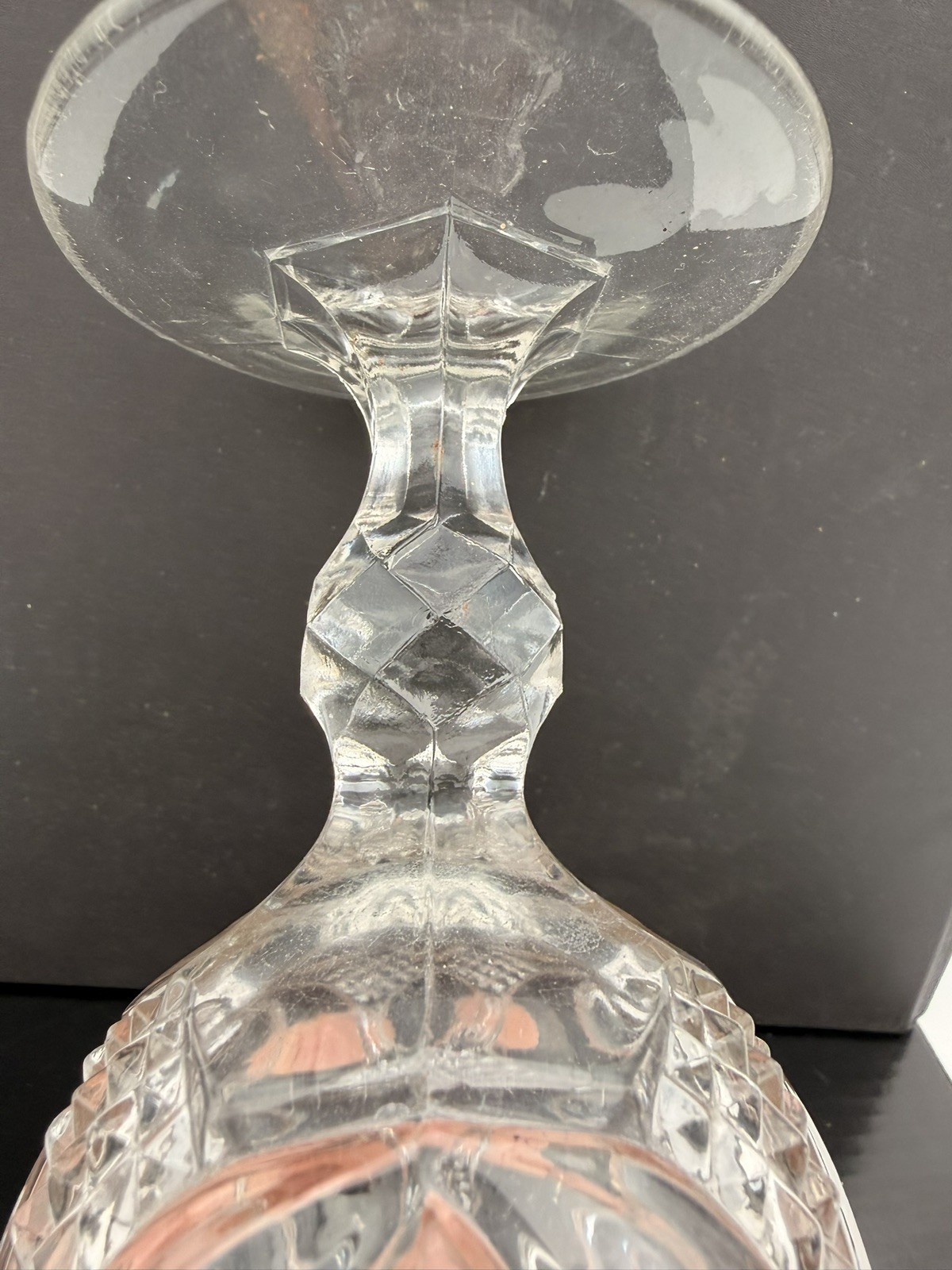 Antique c1860 Bryce Richards Tulip & Sawtooth Flint Glass Goblet EAPG 6” Rare
