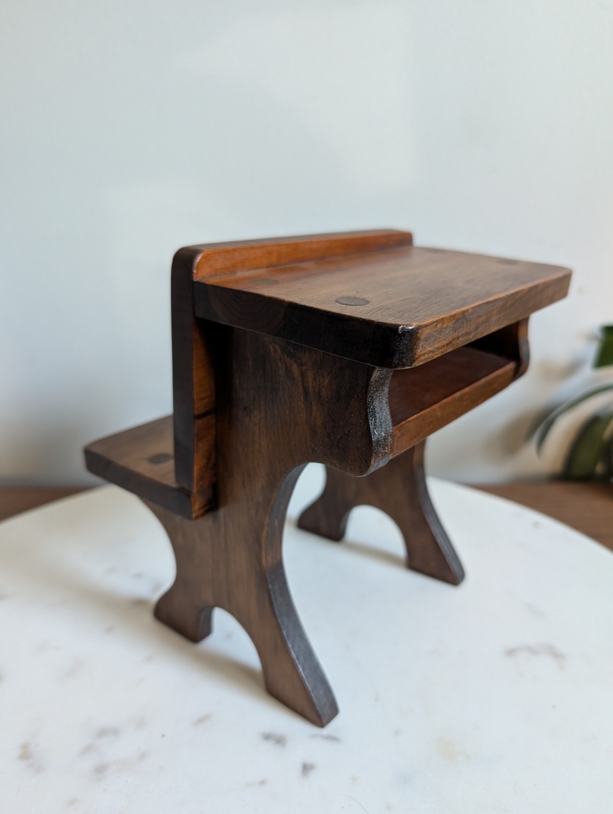 Miniature Wooden Desk Doll Furniture Handmade Primitive Rustic Decor