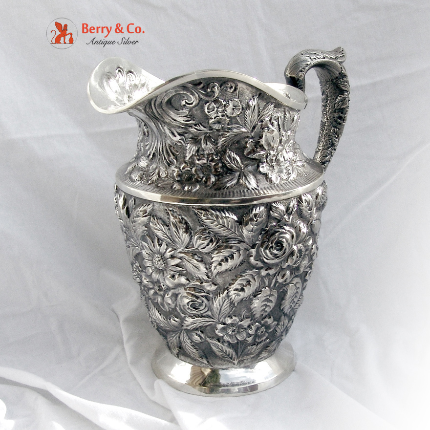 Baltimore Rose Water Pitcher Schofield 1905 Sterling Silver