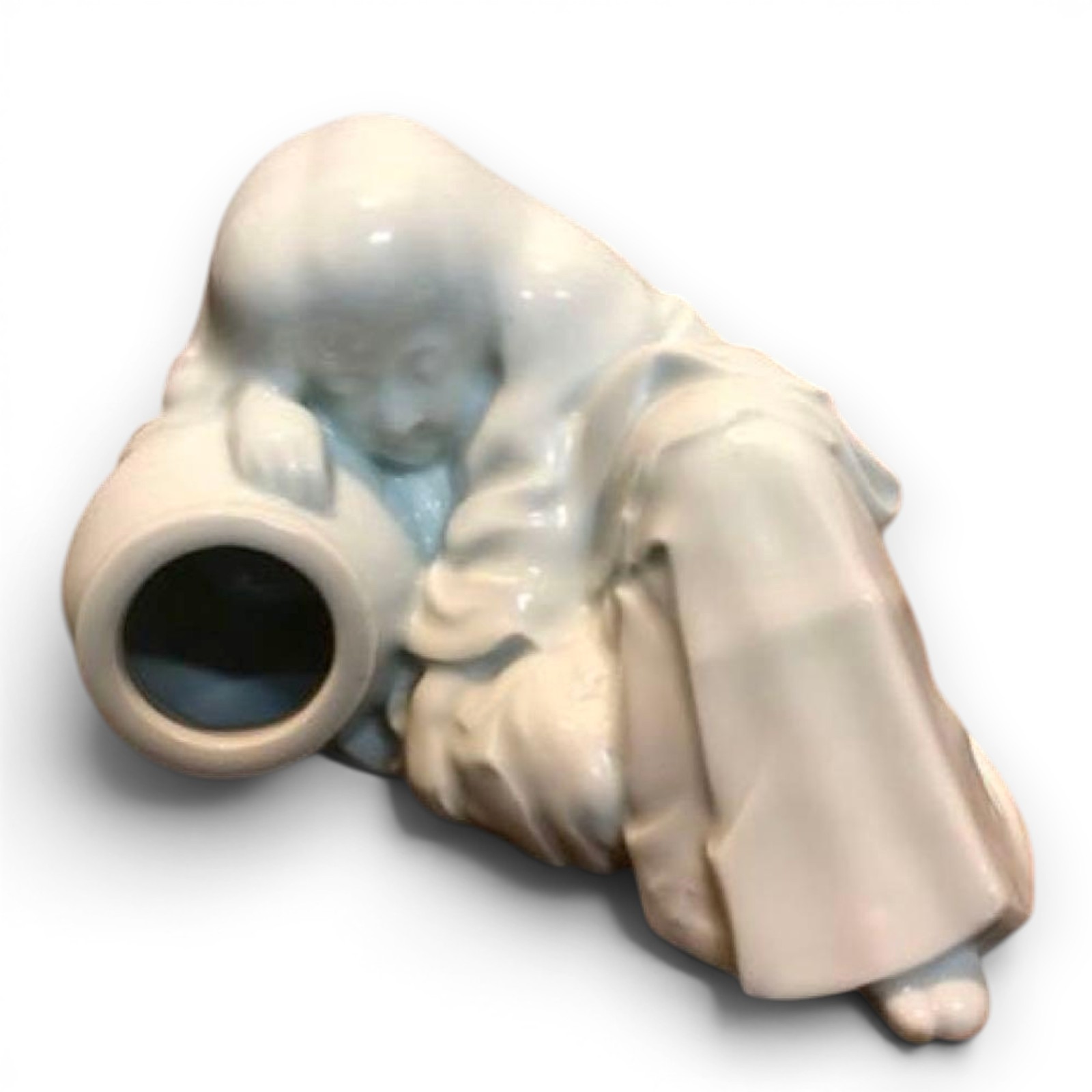 Japanese Vintage Noh Porcelain Figurine Shojo Statue Okimono Traditional 8.6 in