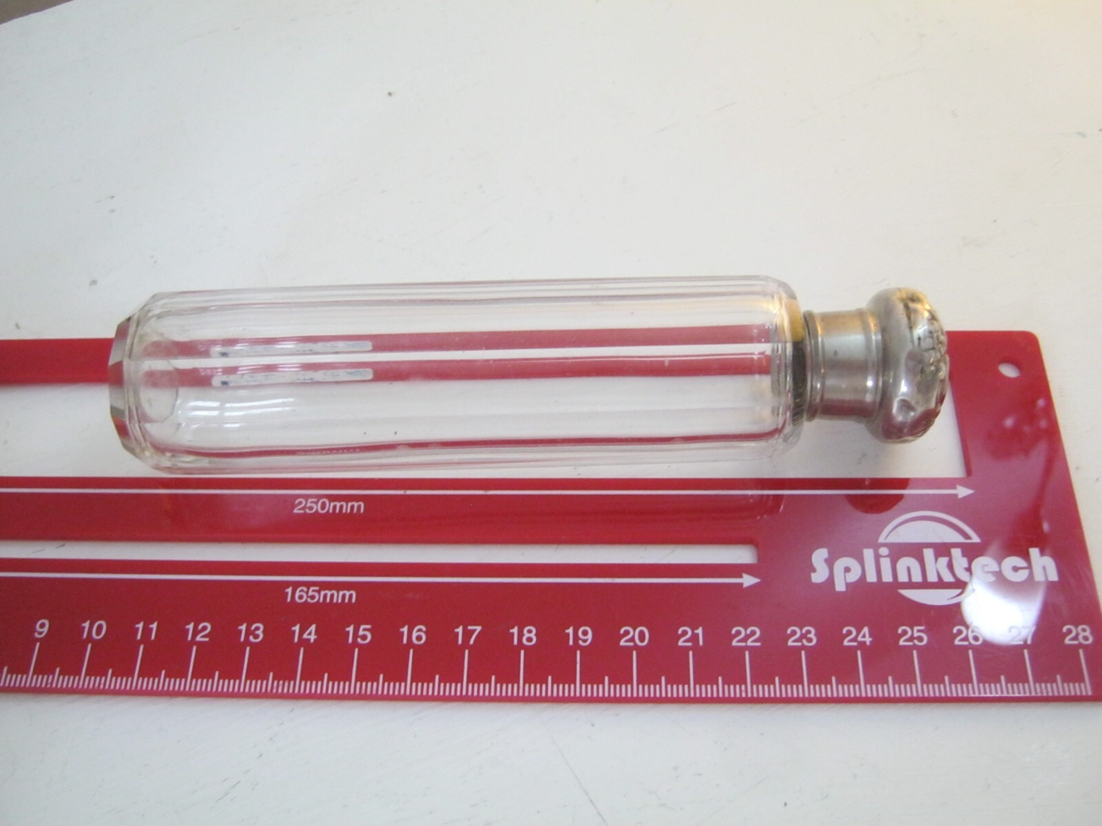 Antique London Hallmarked Sterling Silver Perfume Flask Scent Bottle Victorian