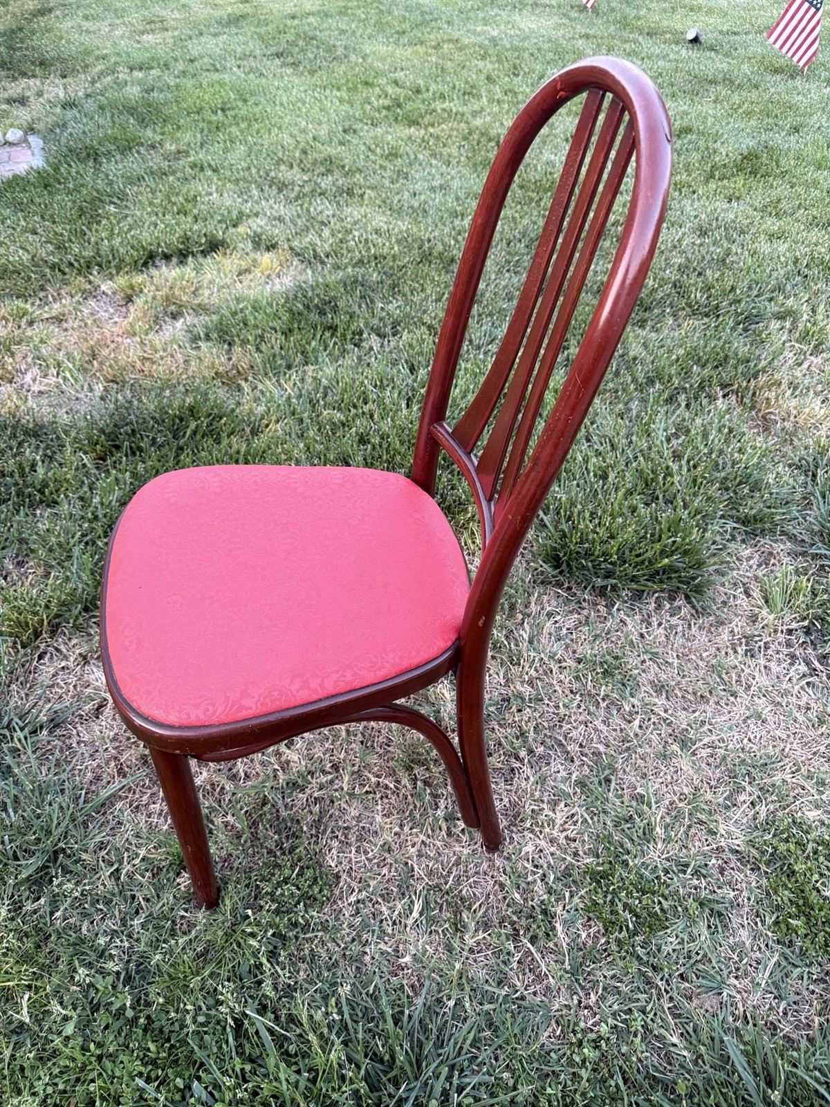 Antique Bentwood Thonet Chair Seat Mundus Bent Fan Lyre 37.5x16x16”