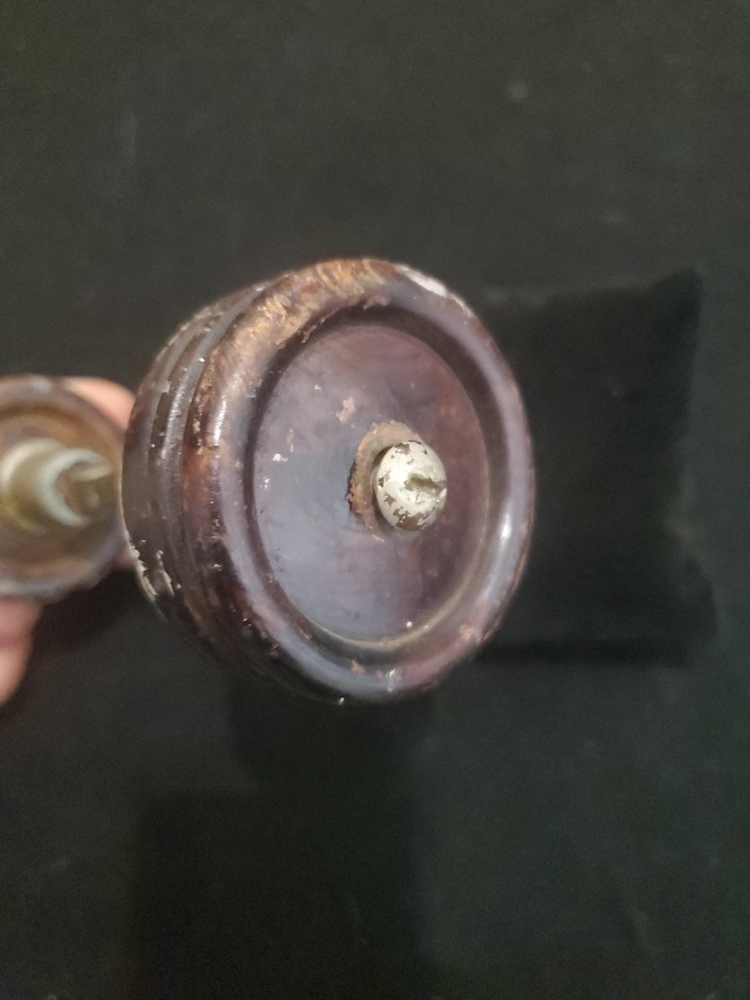 Antique Circular Plain Wooden Door Knobs
