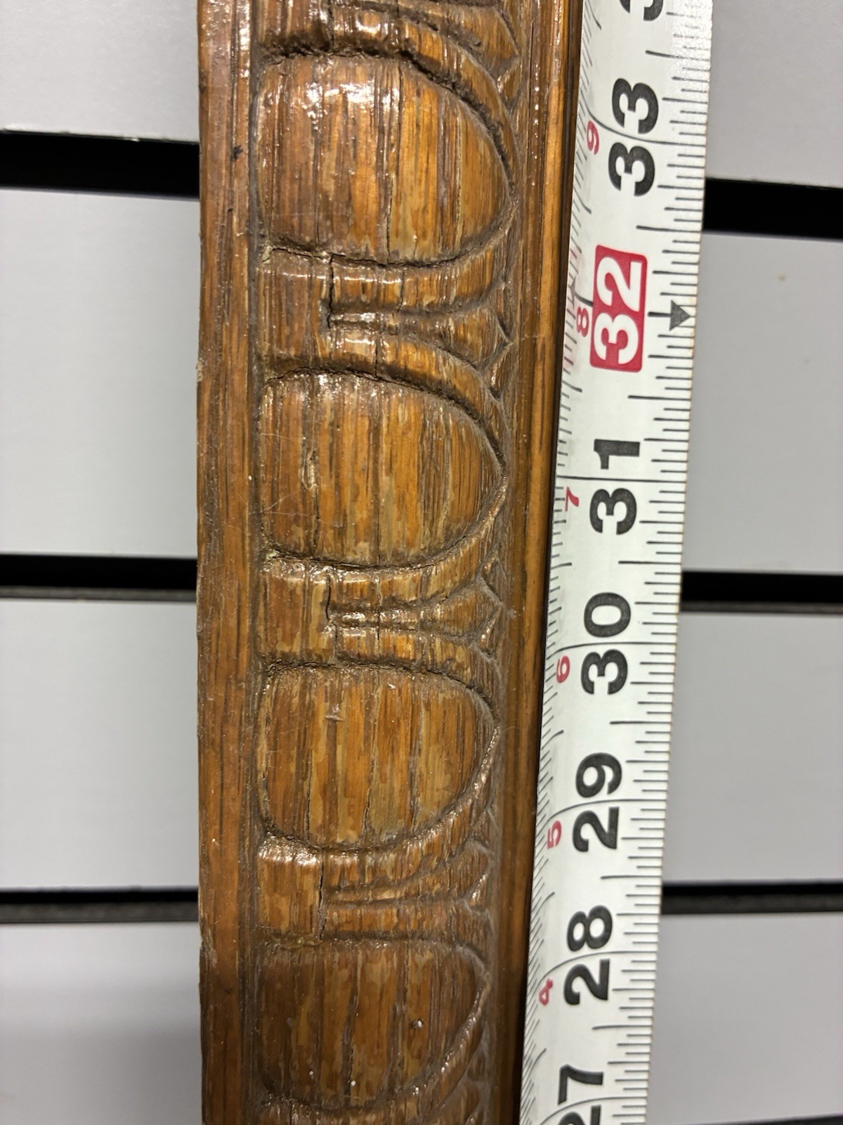 VTG Wood Furniture Salvage Molding 2”x40” Repurpose Solid Oak Carving