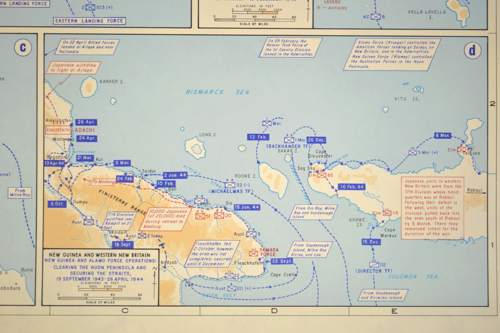 Operation Cartwheel Map Solomon Islands New Guinea Campaign Bougainville Landing
