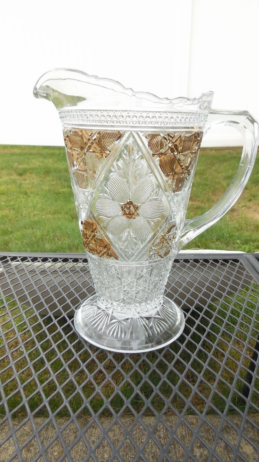 EAPG – Indiana Glass Co. “Starred Cosmos” pitcher