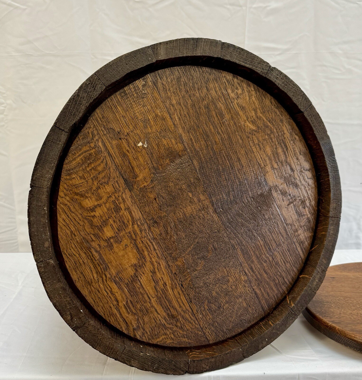 Fabulous Genuine Royal Navy Oak GROG Rum Tub “The Queen- God Bless Her” (c.1953)