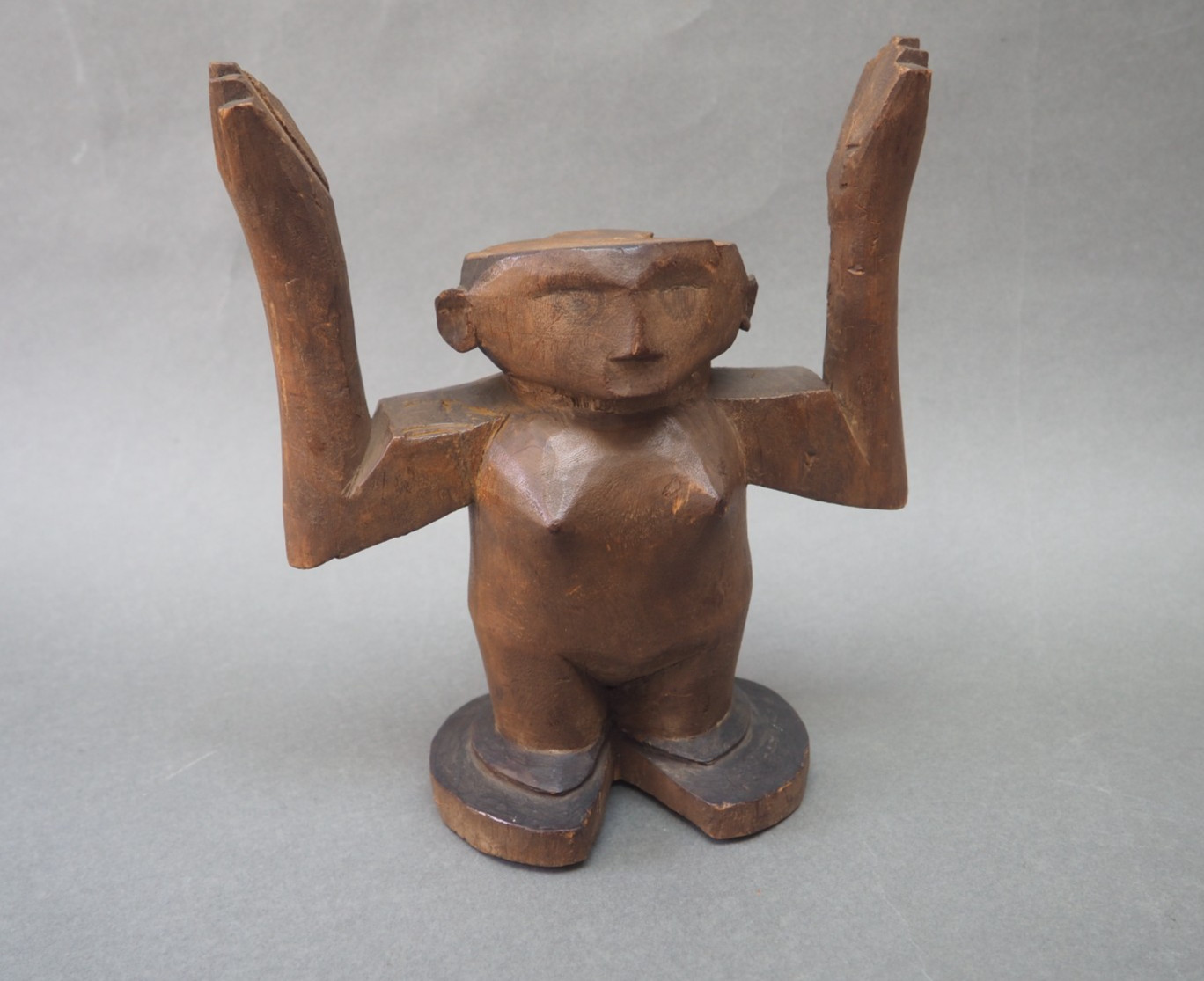 RARE OLD SOUTHERN AFRICAN TRIBAL ART CARVED TSONGA SHONA ZULU WOODEN MALE FIGURE