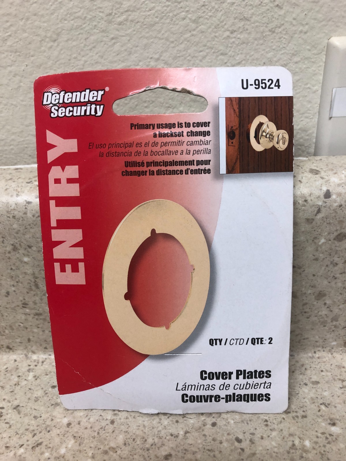 Prime-Line Brass Plated Brass Back Plate 1 pk