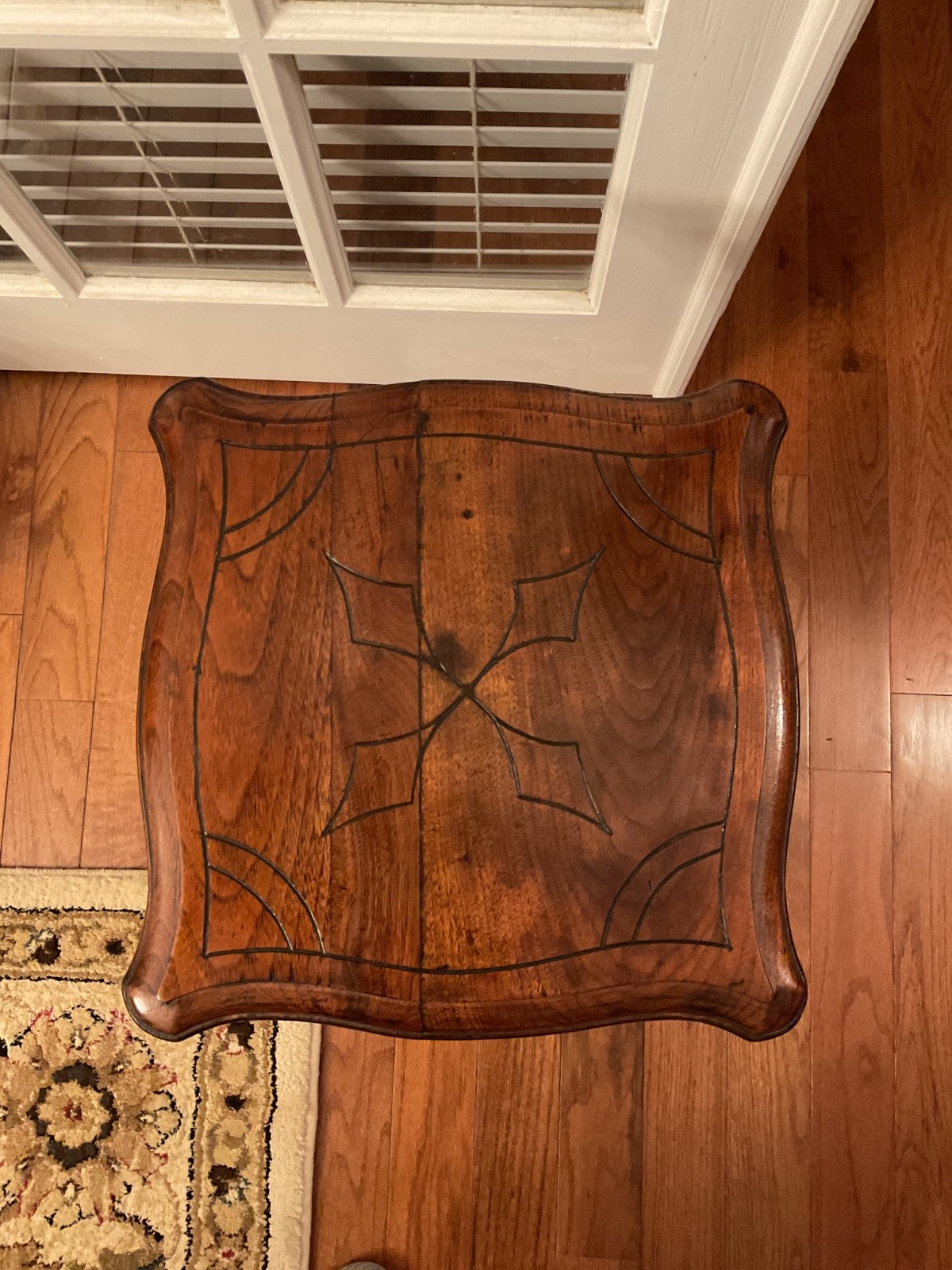 Antique Eastlake Carved Walnut Stand or Occasional Table