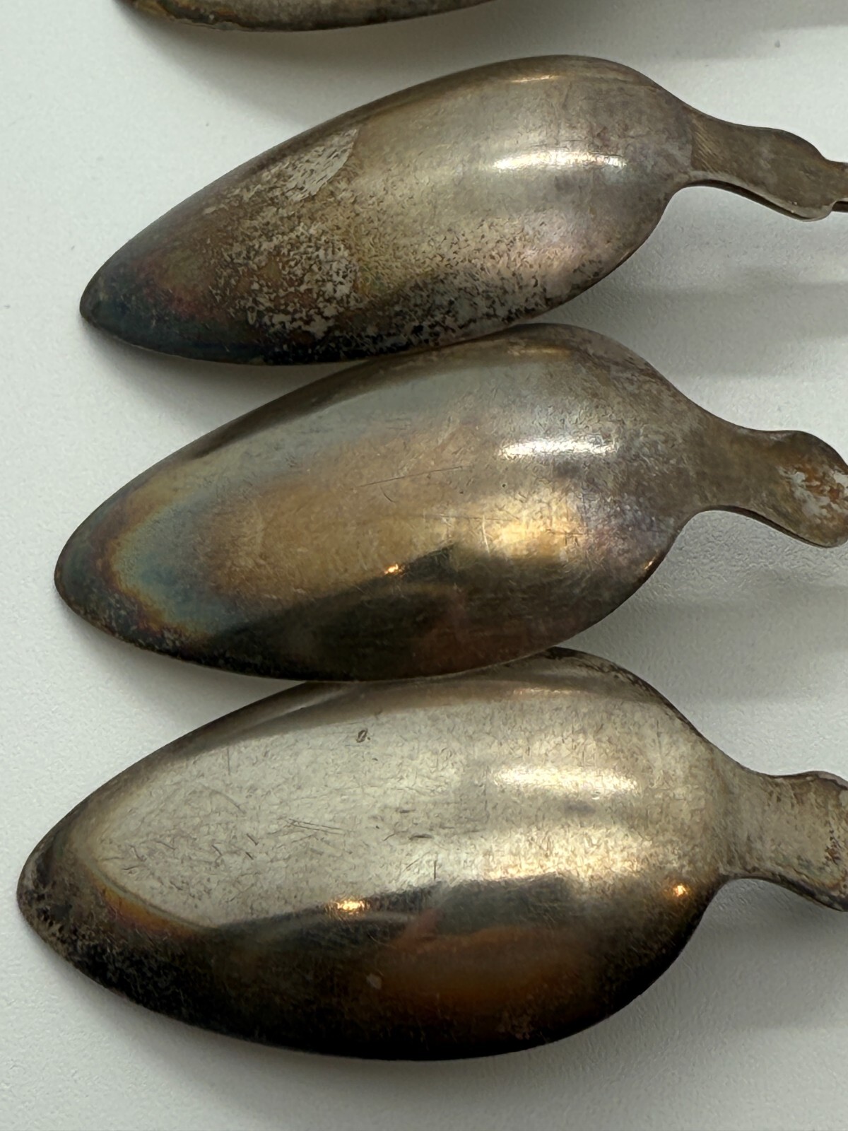 Antique Coin Silver Spoons Set 6 Crowell Hartford CT Eagle Mark 86g