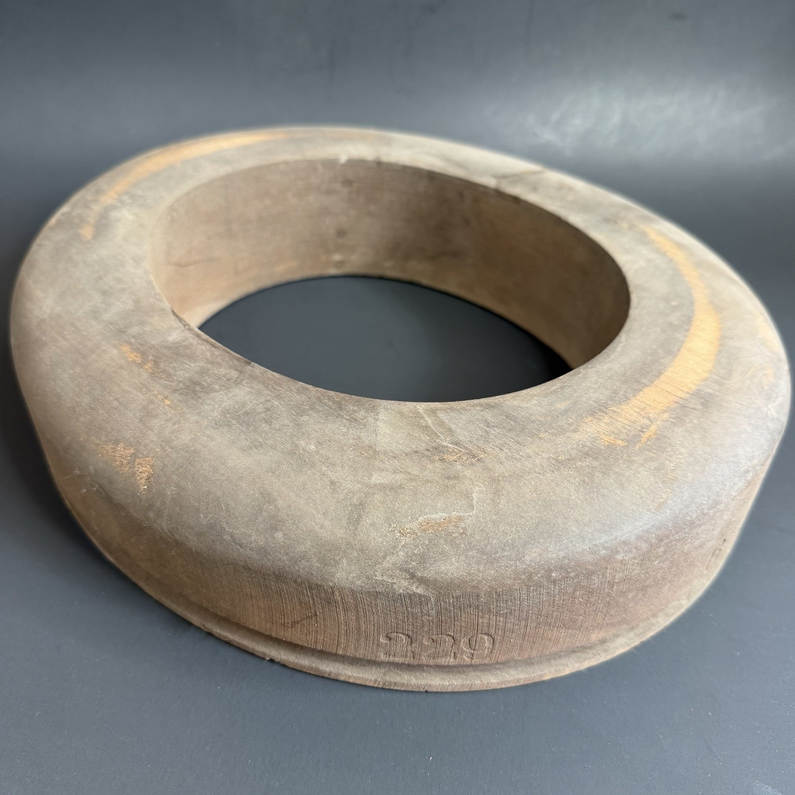 Antique Primitive Wooden Block Hat Brim Mold Millinery Form Gerner Co Mold 229