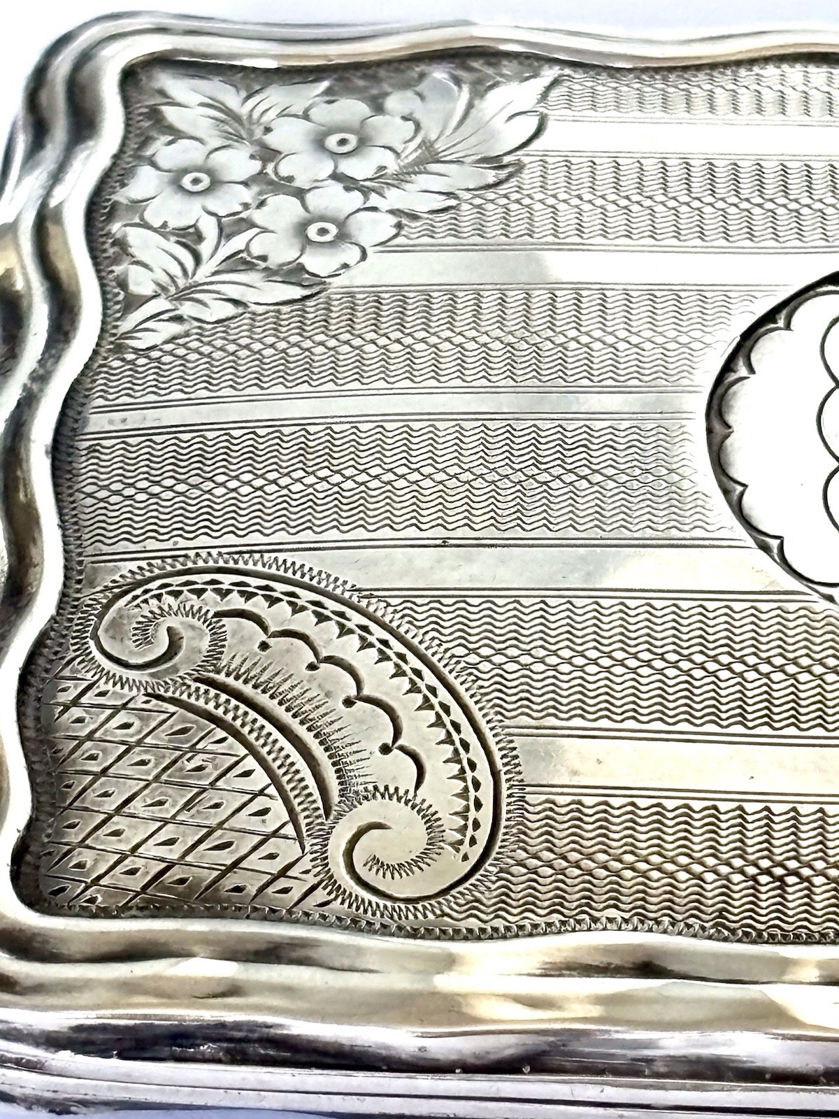 Edwardian Silver AIDE MEMOIRE NOTEPAD PURSE Case JOHN ROSE Birmingham 1908
