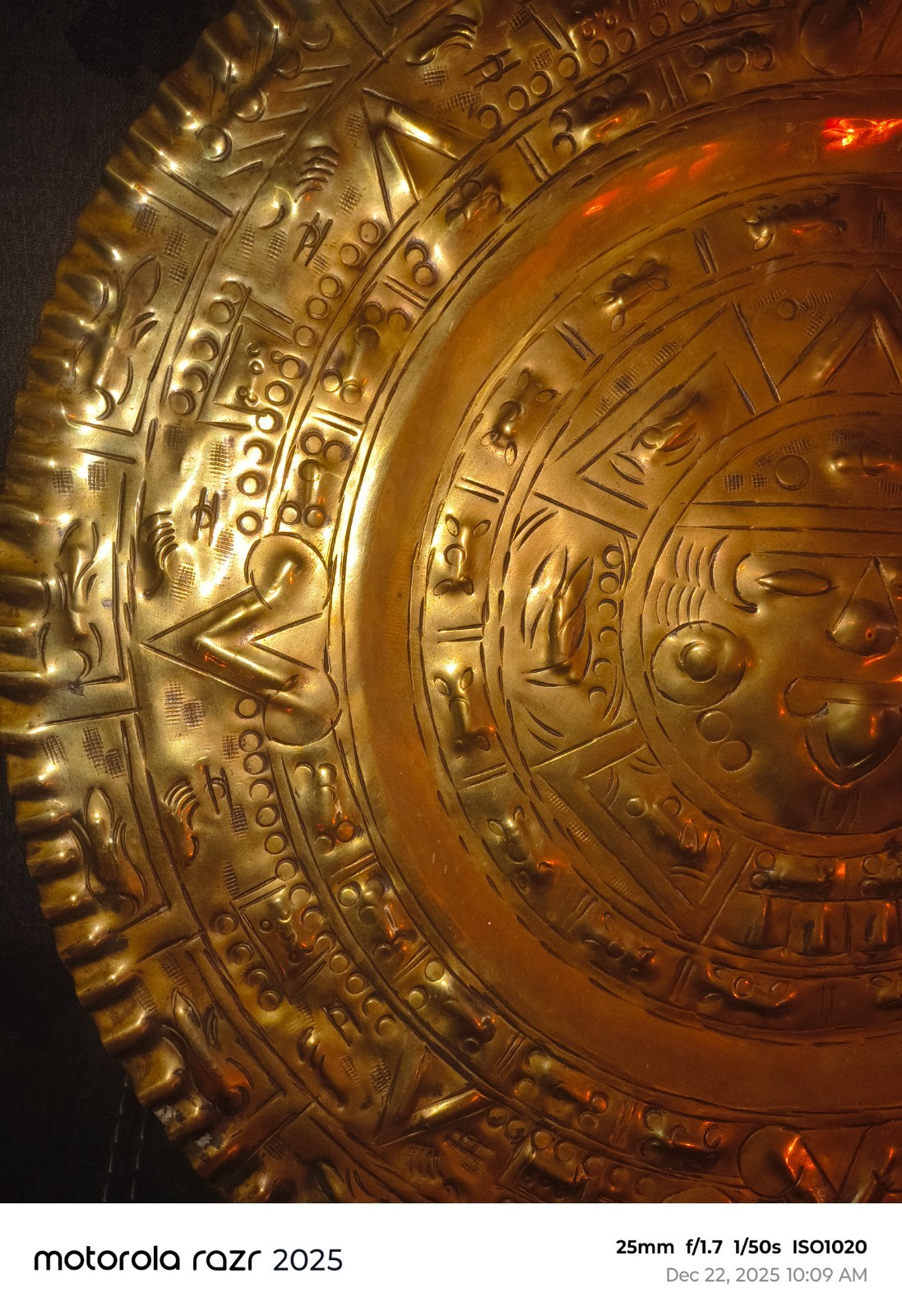 24 inch solid copper handmade mayan doomsday calendar wall art
