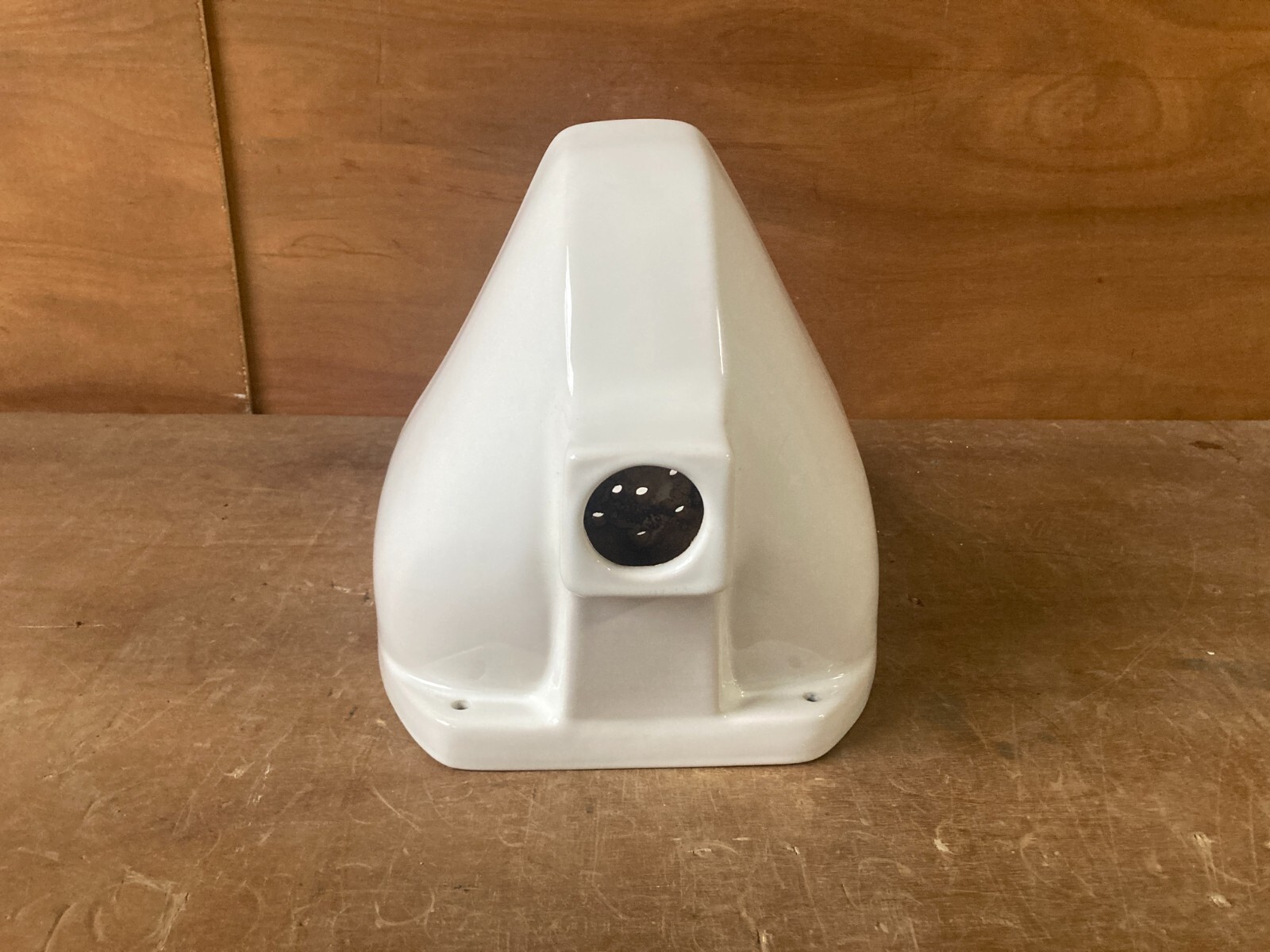 Vintage Industrial Ceramic White Porcelain Small Old Gerber Wall Urinal 165-26E