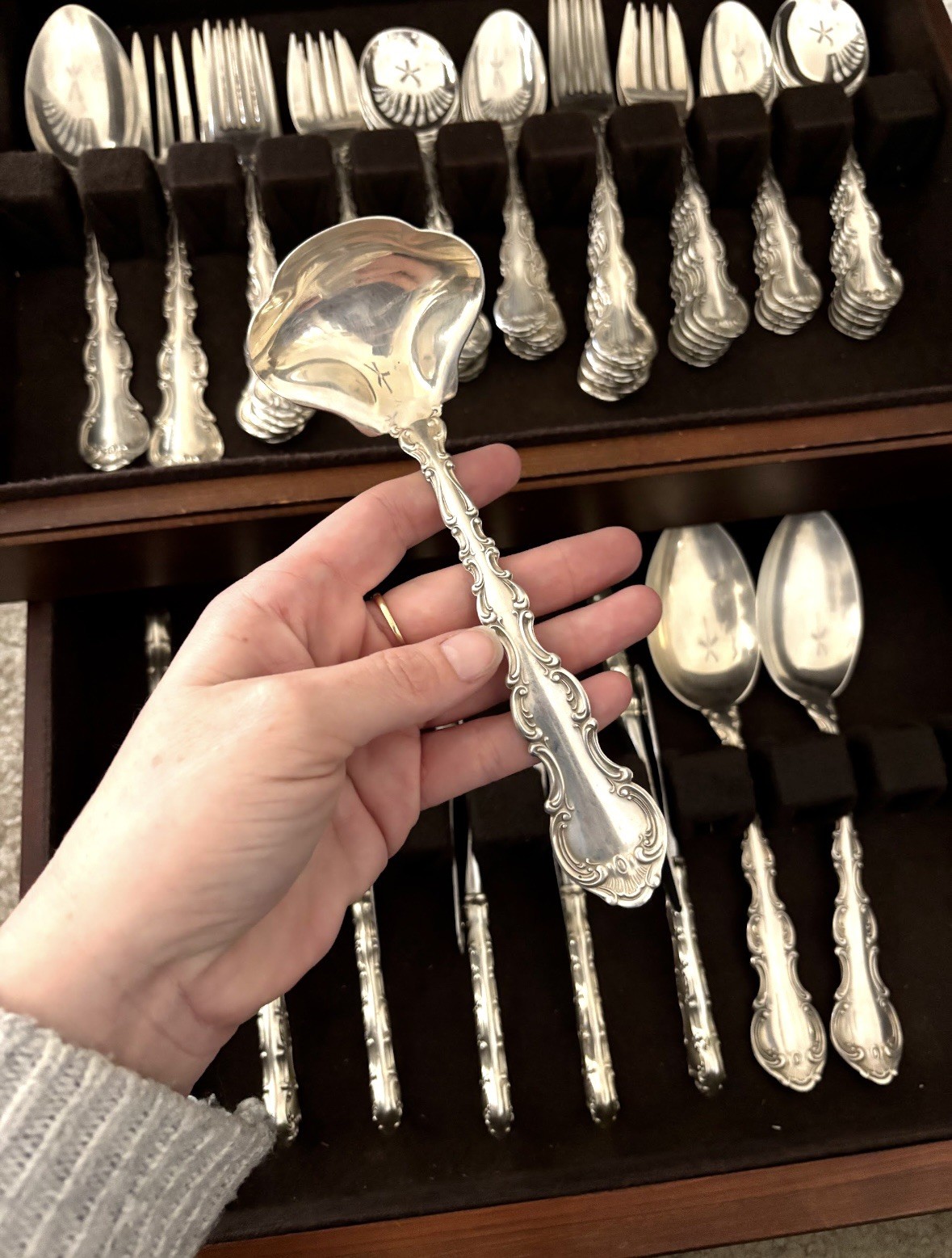 Gorham Sterling Silverware – Strasbourg – 5 Piece Setting For 12 – 78 Pieces