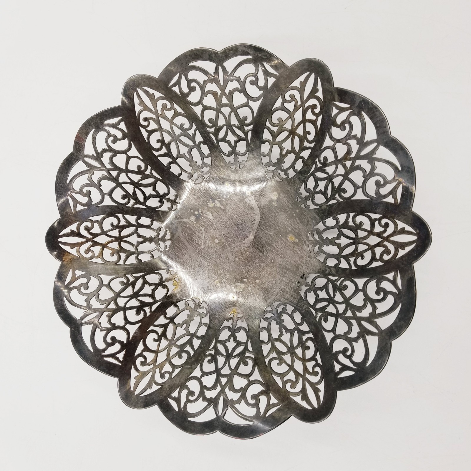 Vintage Lovelace International Silver Co 3016 EPNS Silver Plated Candy Dish Bowl