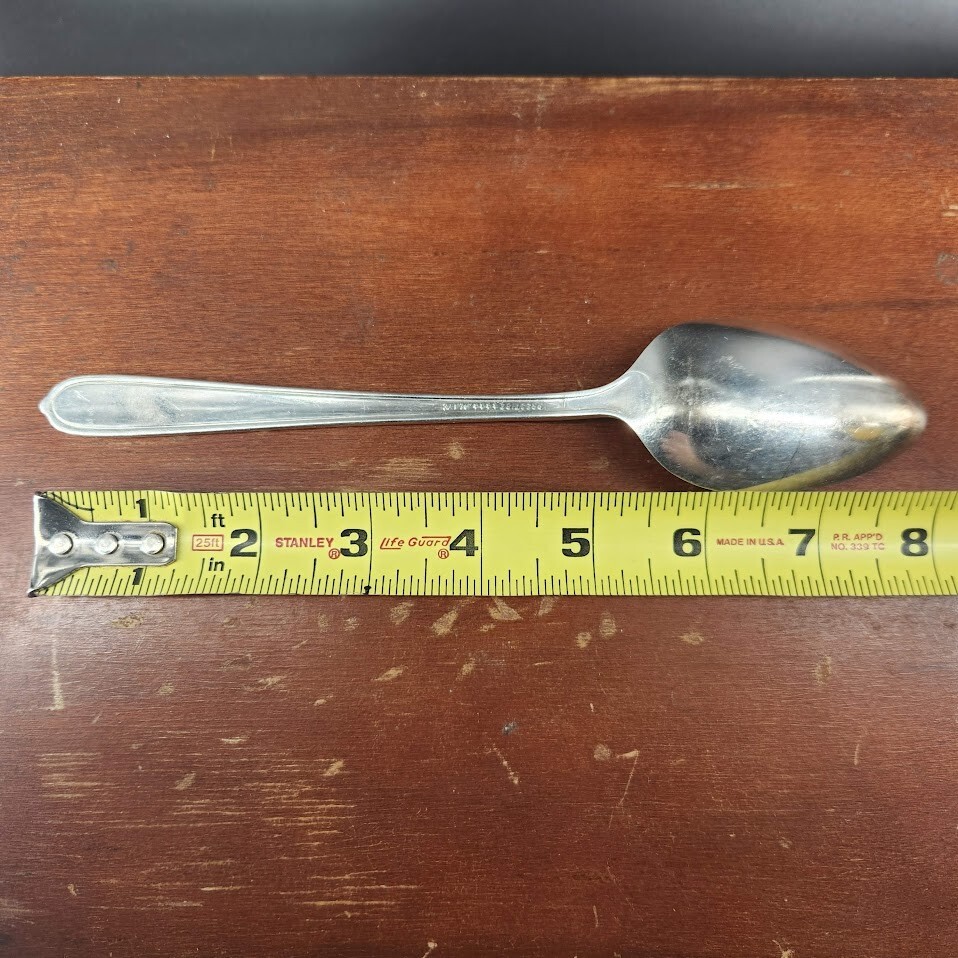 6 Oneida Longchamps Chaumont Serving Spoon Tablespoon Silverplate 1935 flatware
