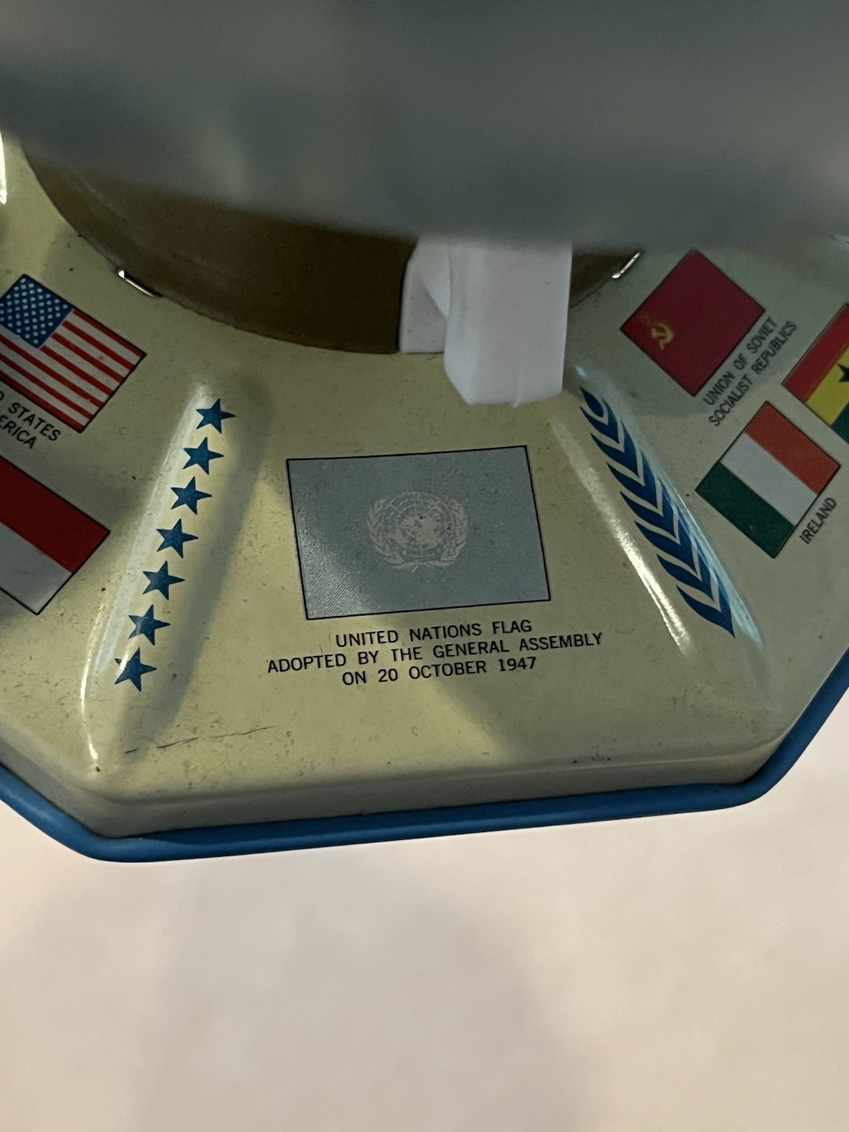Vintage J Chein World Globe of the United Nations In Original Box