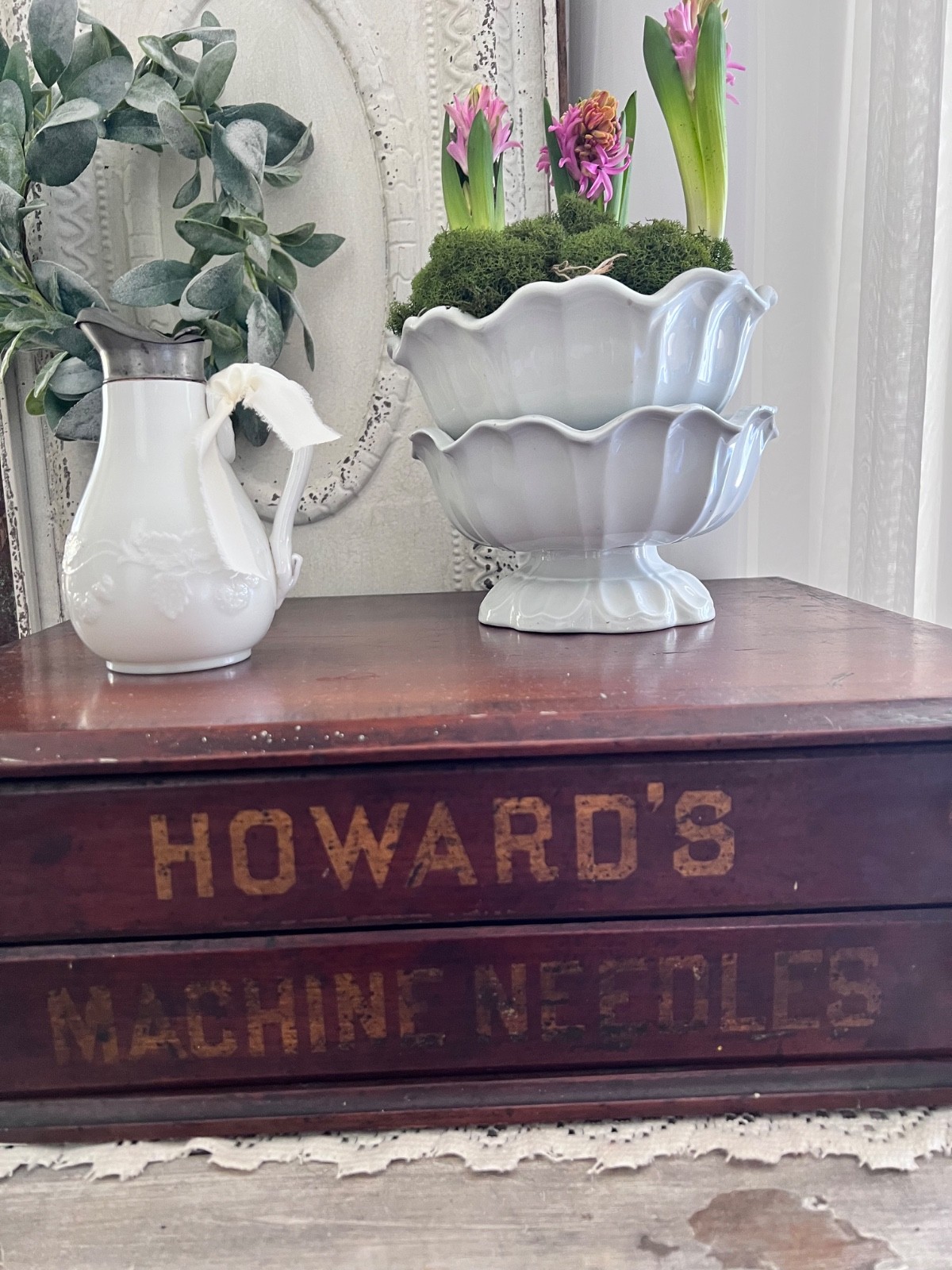 Antique Howard Two Drawer Cabinet