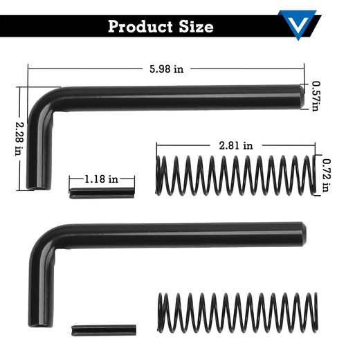 819T Trailer Gate Spring Latch Kit, Utility 0.5625 inches x 5.25