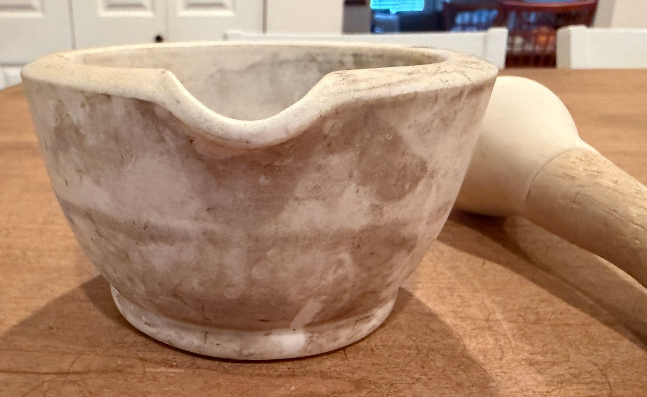 Vintage T. M. S. Mortar & Pestle | WARRANTED ACID PROOF 10