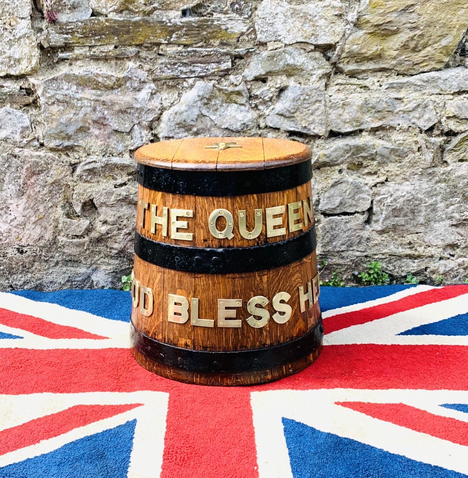 Amazing Genuine Victorian Royal Navy Rum Ration Grog Tub or Barrel (c.1890)