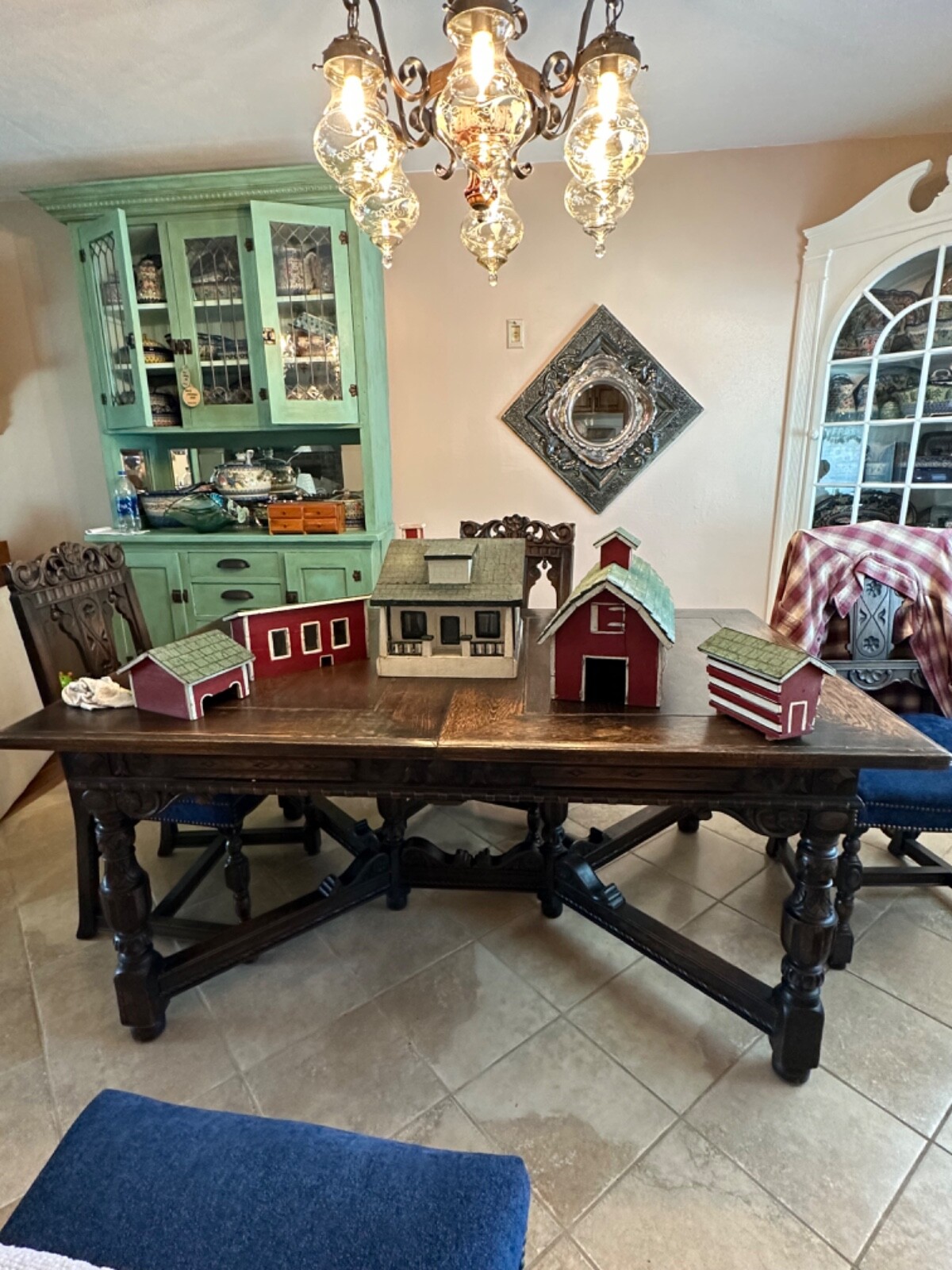 1930s 5 piece folk art Americana farm set