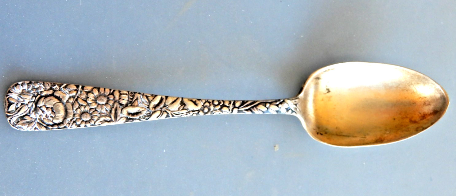 Sterling Sugar Spoon 4 1/2″, 10g, R. Wallace + Sons, Wallingford, CT c.1920s