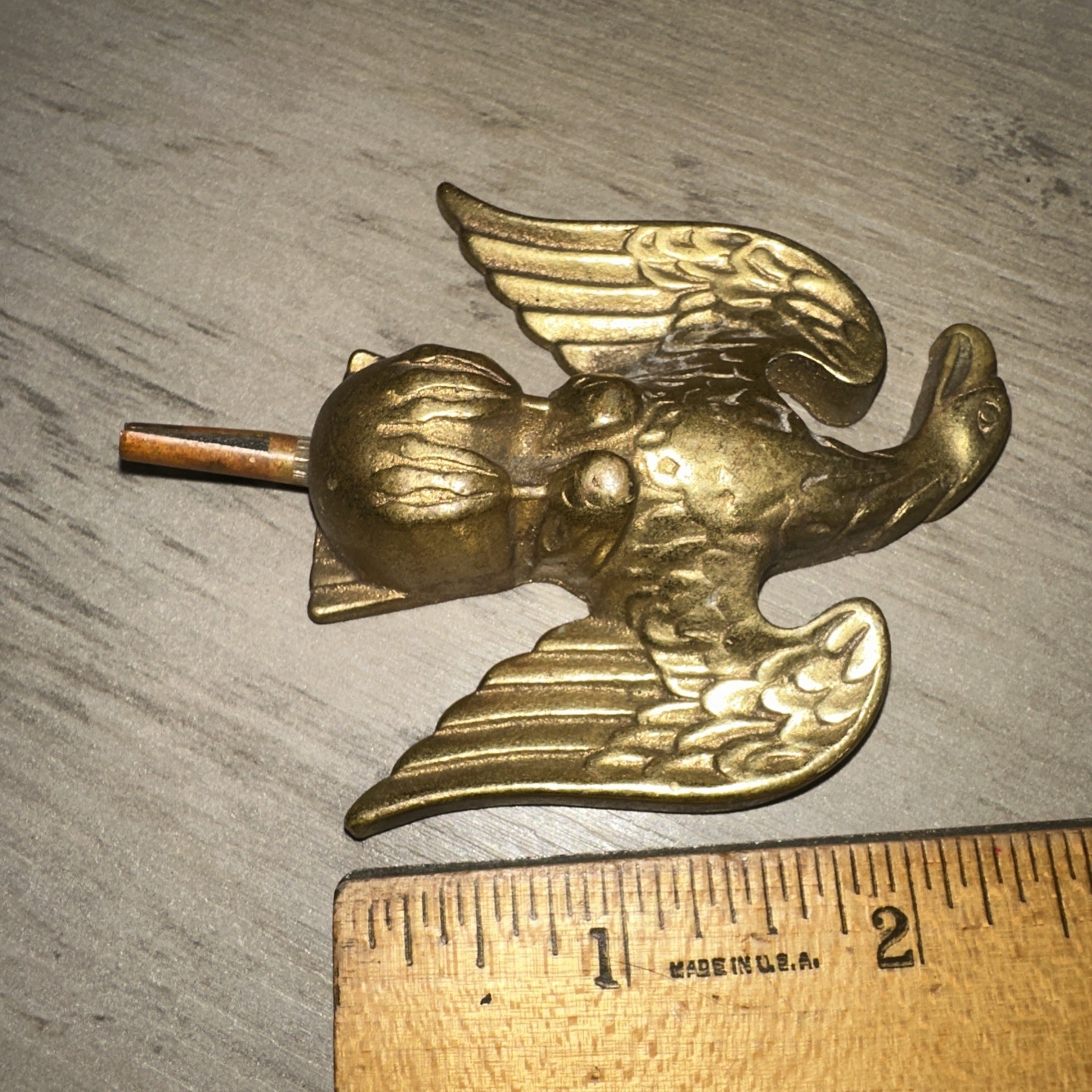 Antique Solid Brass Eagle Finial Majestic Pose