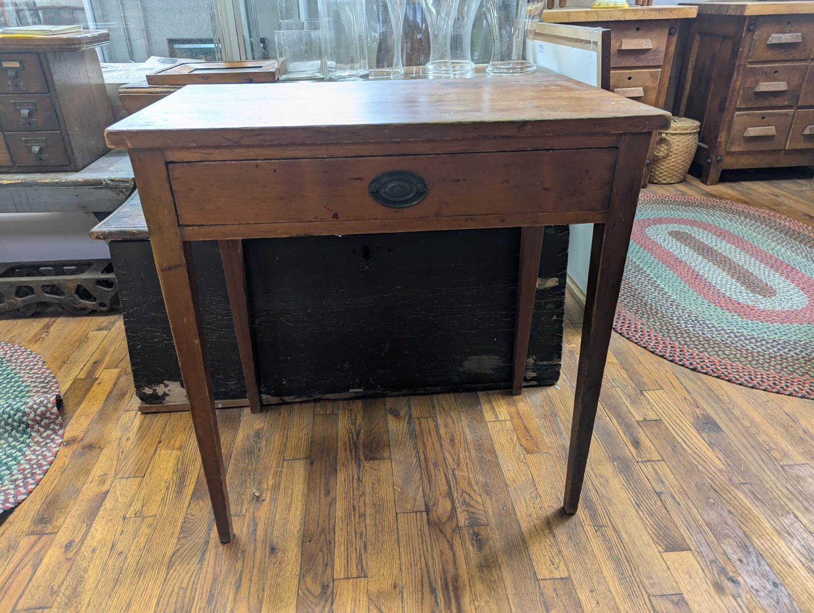 C. 1825 Yellow And White Pine Table Lower Delaware