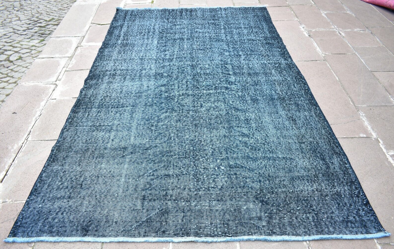 Turkish Rug 66” x 108” Vintage Over Dyed Rug Hand-knotted Wool Rug Home Decor