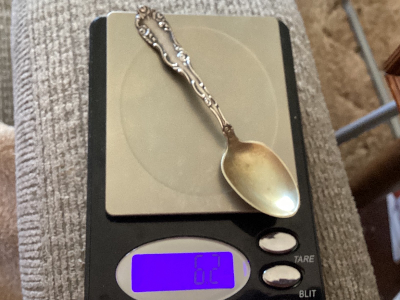 OLD ENGLISH by Towle, 1892 Sterling Silver DEMITASSE SPOON 3 7/8 INCHES
