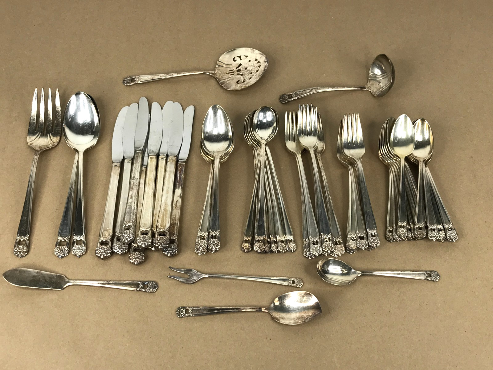 Eternally Yours 1847 Rogers Bros Silverplate Flatware Set of 65 Pieces