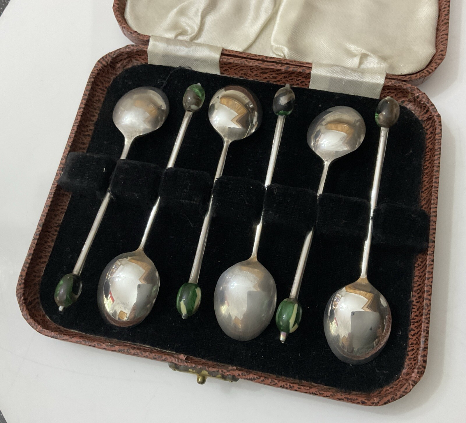 Vintage Silver Plate Multicolour Fluted Coffee Bean Coffee Tea Spoon Teaspoons