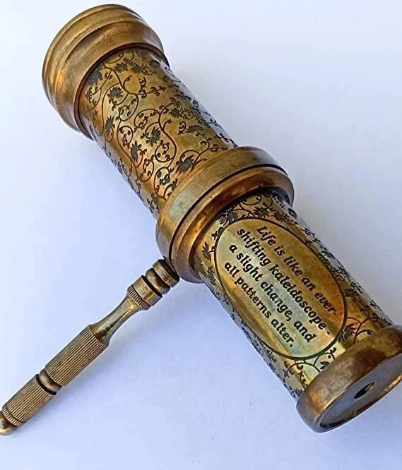 Honey Nautical Brass Kaleidoscope Toy Vintage Optical Scope Gift for Kids Adults
