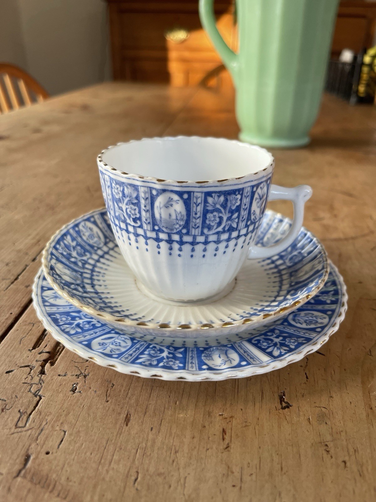 Seltmann Weiden (?) Antique Porcelain Tea Trio Cup Saucer Plate Early 1900’s