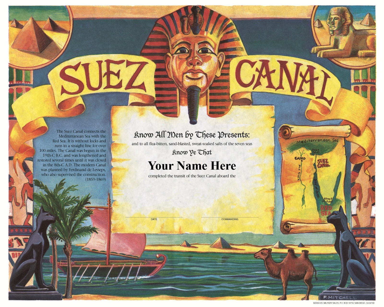 Suez Canal certificate