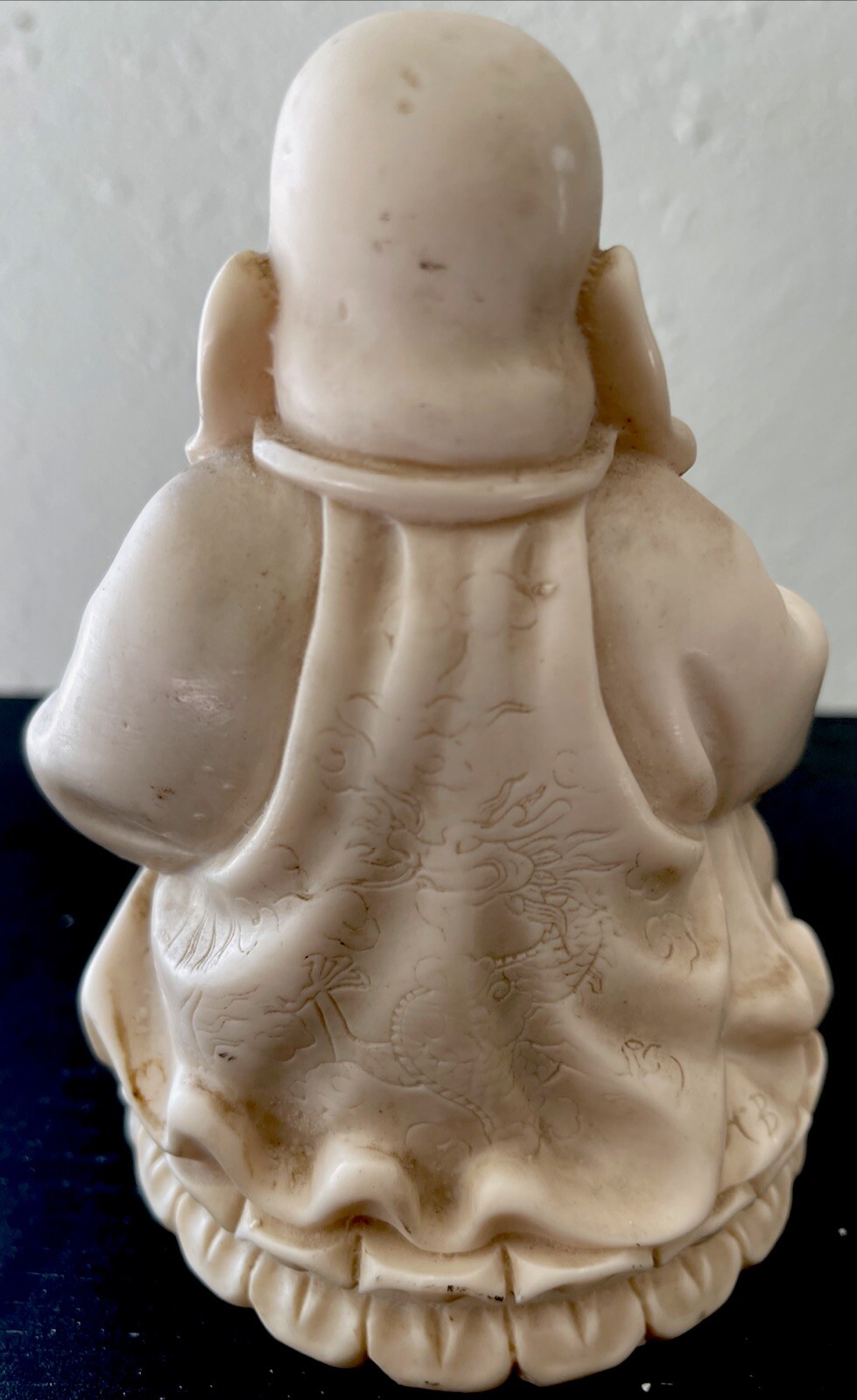 Antique Soapstone Hand Carved Happy Buddah Heavy