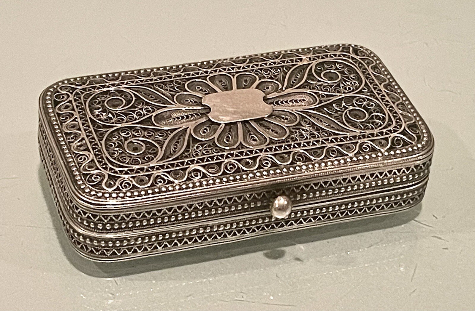 Vintage Antique Russian Imperial Silver 84 Filigree Business Card Cigarette Case