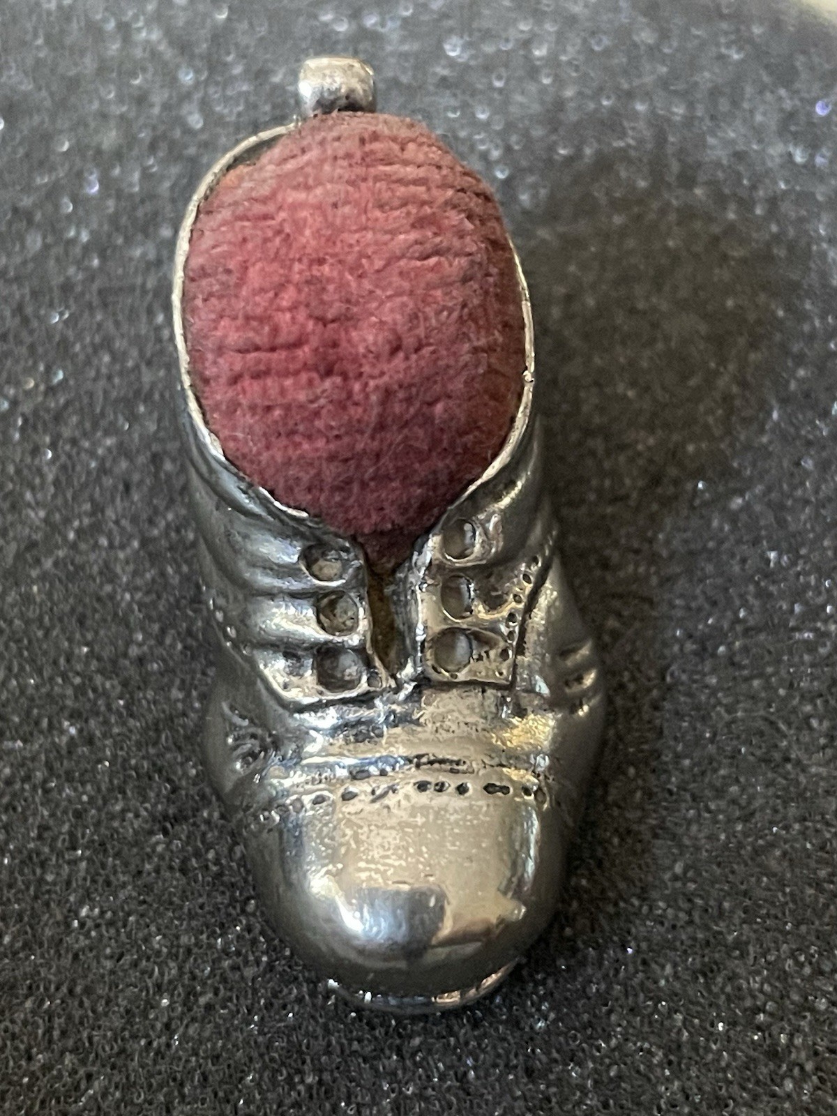 George V Sterling Silver Boot Pincushion Birmingham 1913 C. & C. Hodgetts & Co