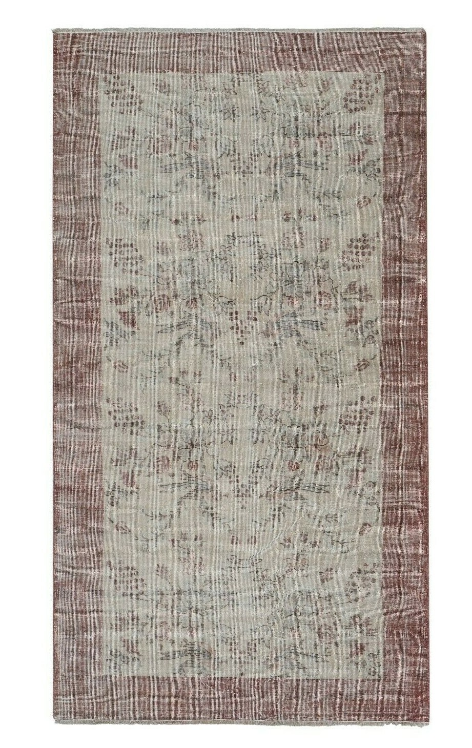 Vintage Turkish Sparta Rug with Romantic French Provincial Style 3’11” x 7’3”