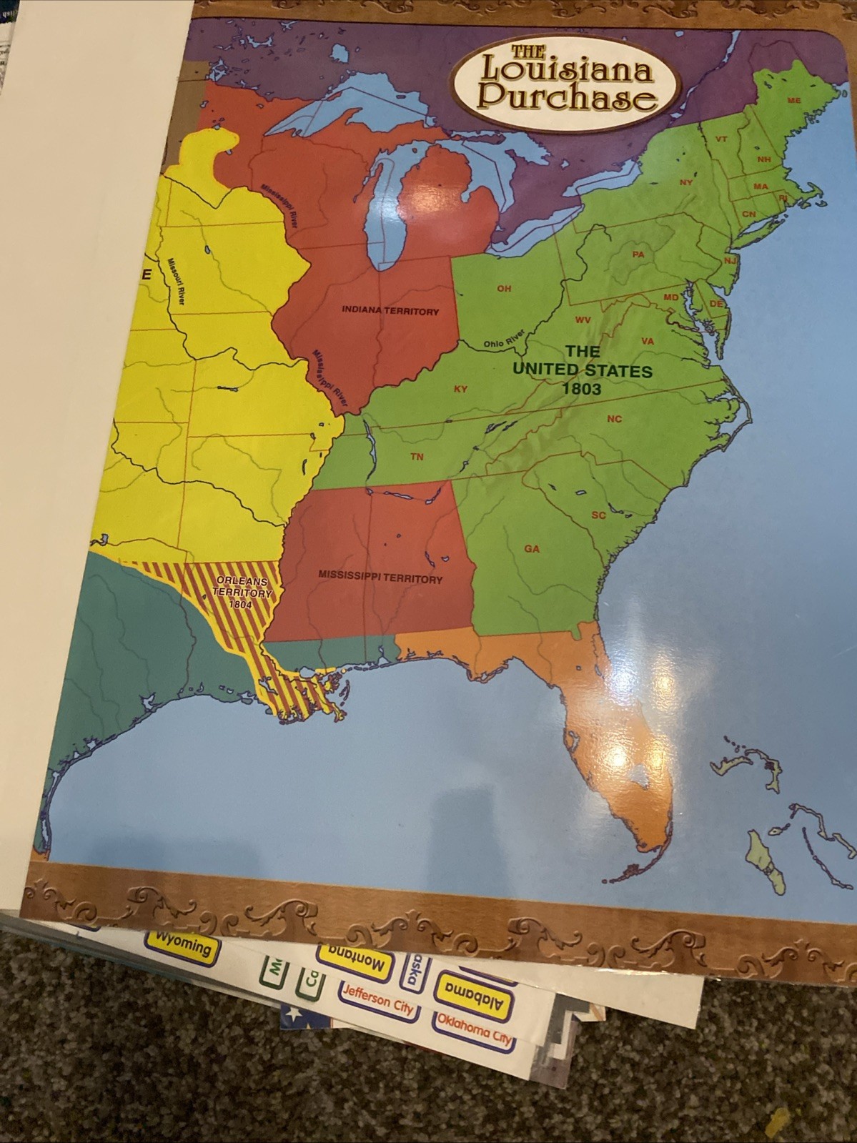 Laminated Classroom Geography Map Poster Lot USA World 32pc – Large Wall, Small