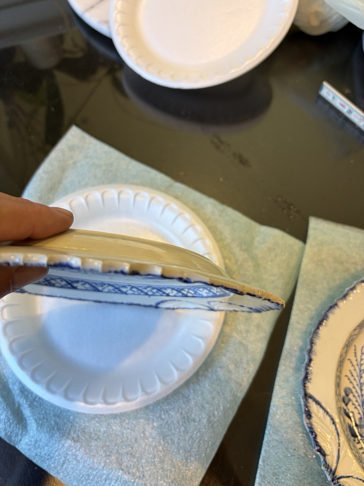 Antique Worcester Blue & White Plates – Dr. Wall Period (18th Century) 1745