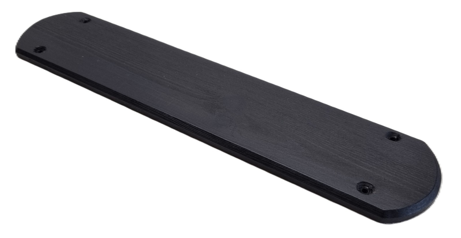 Handcrafted door finger plate push plate solid Pine Art Deco style (Ebonised)